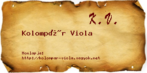 Kolompár Viola névjegykártya